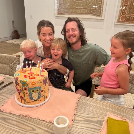 Hayley Stommel and Tyler Hubbard celebrating Atlas's birthday.